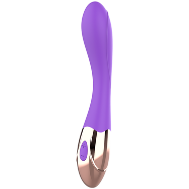 Vibratore G-Spot Sunny in Silicone Oro-Lilla, Ricaricabile e Silenzioso